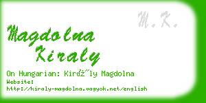 magdolna kiraly business card